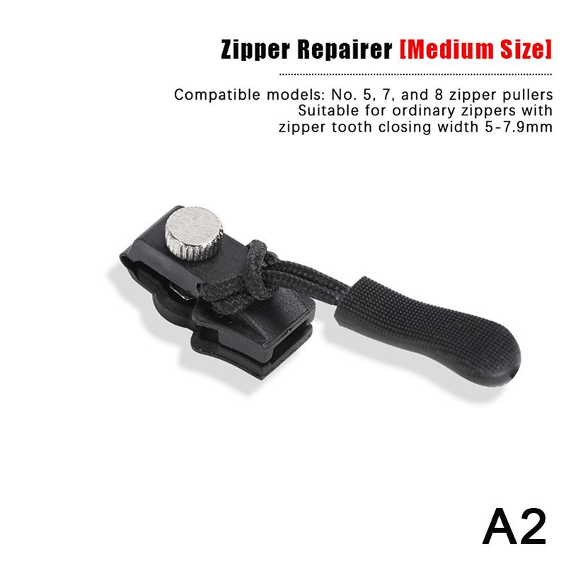 2/6 шт. комплект для ремонта молнии универсальный мгновенный ремонт молнии замена фиксатор скользящие зубцы головка молнии для 3 разных размеров