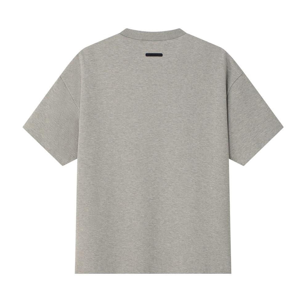 Fear of God Essentials SS26 Фирменная футболка с коротким рукавом 90-х Бетонный меланж Унисекс Топы 125SP264412F