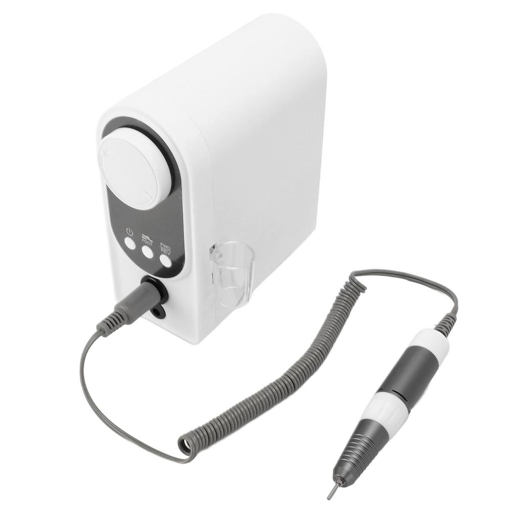 Electric Nail Drill Professional 35000RPM Plug and Play Nail File Machine with Foot Pedal Pen