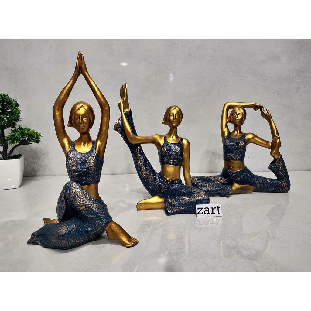 Resin Yoga Lady Home & Office Decor Fantasy Showpiece