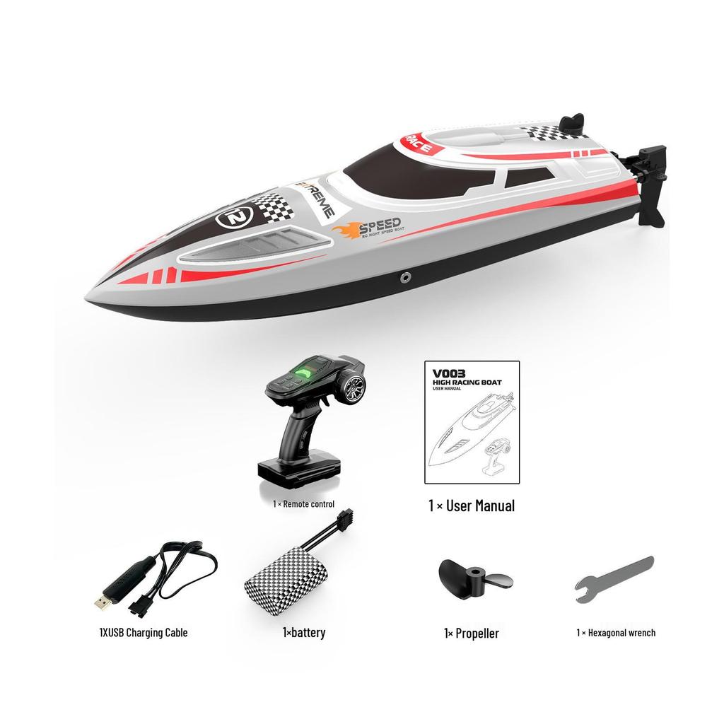 Customized Children's Educational Remote-Controlled Speedboat Toy - Popular Electric Boat for Outdoor Play