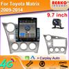 9.7" Vertical Style Tesla Screen Android 12 Car Radio For Toyota Matrix 2009-2014 GPS Navigation Multimedia Video Screen Player