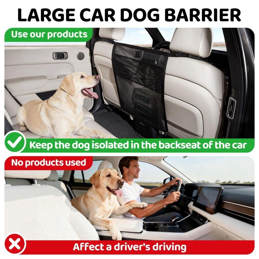 Прочная долговечная защитная сетка для автомобильного сиденья с эластичным краем, сетка безопасности для автомобиля, сетка для изоляции питомцев, переднее сиденье