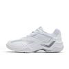 Li Ning Thunder Sonic Boom Амортизация Скользкая подошва Дышащие Низкие Бадминтонные кроссовки Унисекс Белый Серебристый AYTV005-4