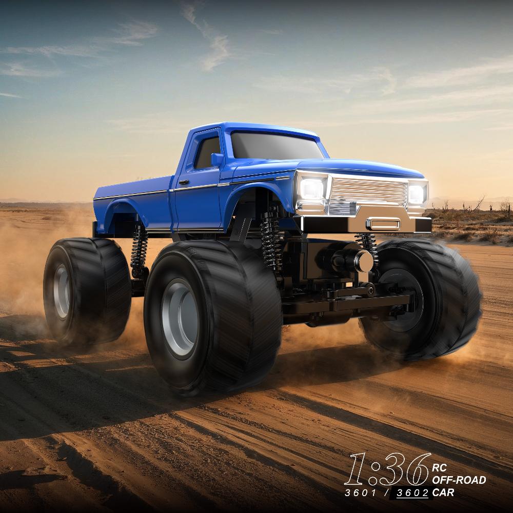 1/36 RC Car 4WD Off-road Climbing Crawler 2.4G Electric Remote Contorl Vehicle RTR Model with LED Lights Toys for Children