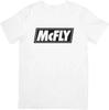 McFly Music Унисекс Футболка из Качественного Хлопка Белая.
