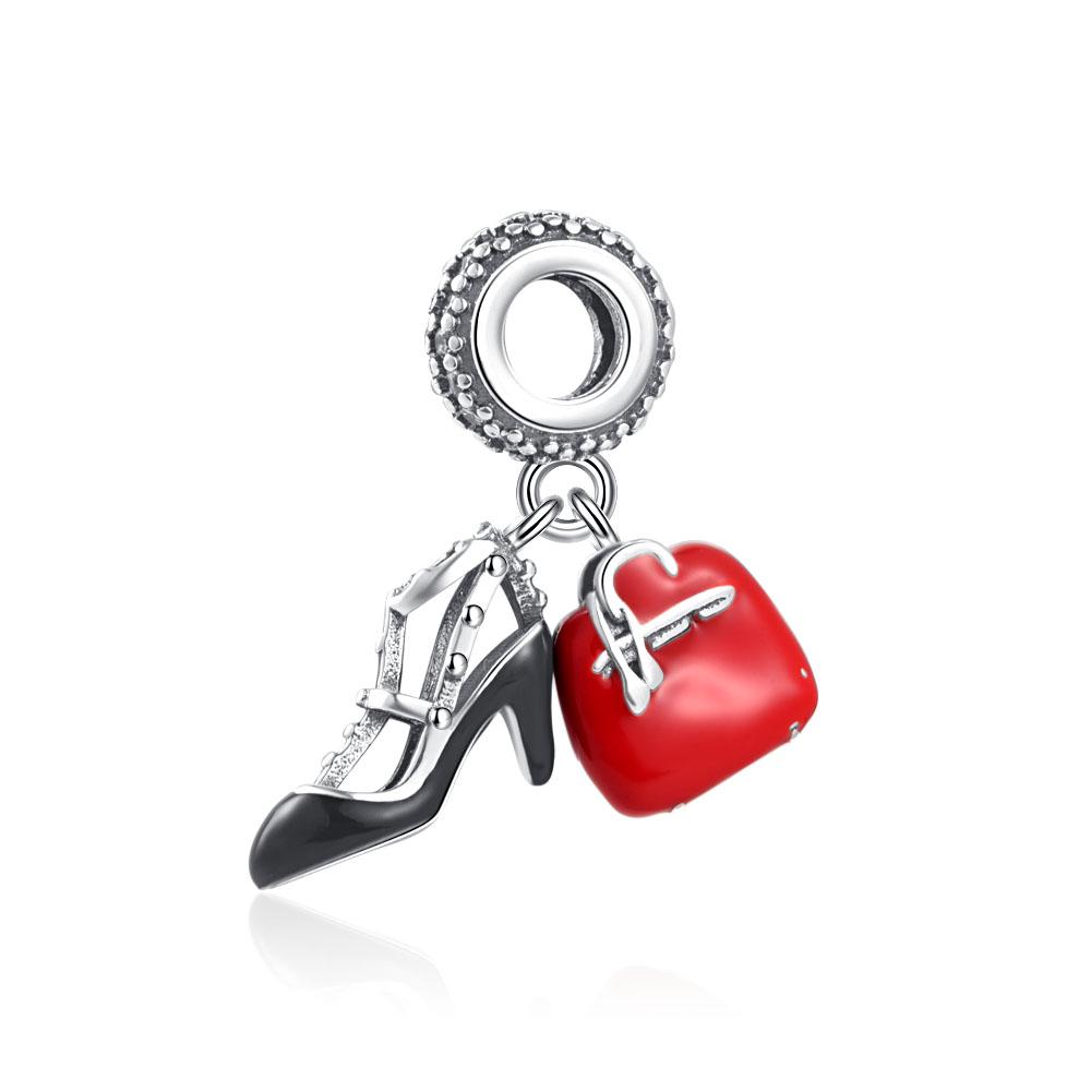 Европейская медная подвеска-шарм с жестом любви, подходит для оригинального браслета, ювелирное изделие, сверкающий крест, лошадь, ангел, свисающая бусина