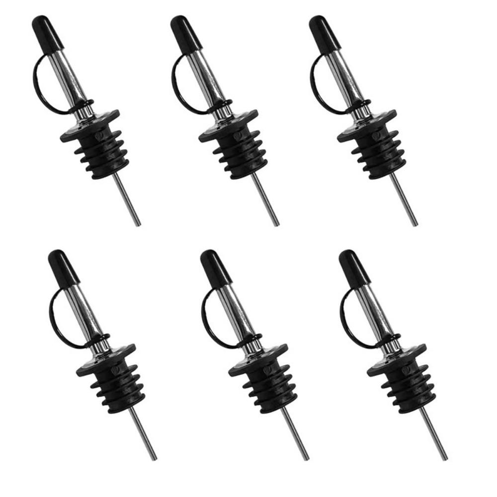 6/12 шт. с резиновыми пылезащитными колпачками Дозаторы для бутылок ликера Самозакрывающийся носик-дозатор для оливкового масла Уксус