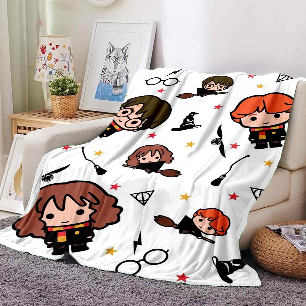 Harry Potter Theme Printed Blanket - Perfect for Couch, Bed, Travel & Outdoor Use | Machine Washable, Cozy & Durable.