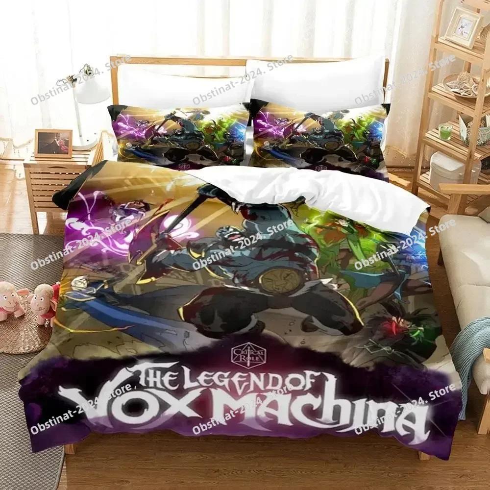 Новый Аниме Набор постельного белья The Legend of Vox Machina с наволочкой Пододеяльник Мягкий Односпальный Двуспальный Queen King Размер