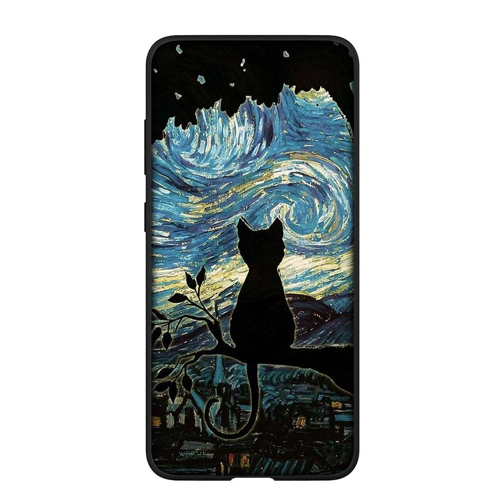Phone Case for Samsung Galaxy S24 S23 iPhone 15 14 Xiaomi Redmi Note 13 12 11 8 10 9 Pro Max X XR OPPO A15 Huawei Starry Night Van Gogh Painting Cover