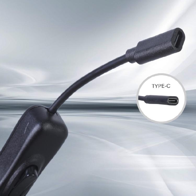 Удлинительный кабель USB Type C, скорость передачи 480 Мбит/с, удлинитель с портом типа «мама», линия передачи данных с выключателями питания