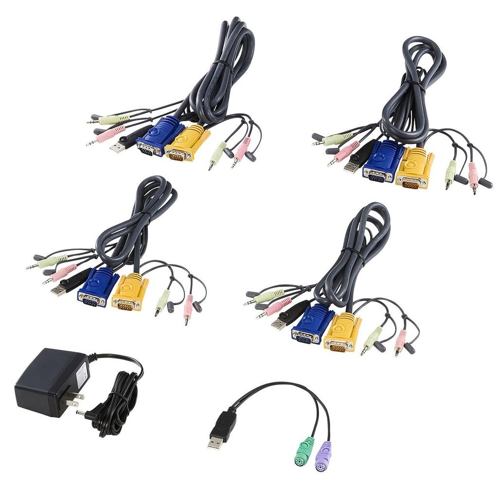 Автоматический коммутатор Sanwa Supply PC, совместимый как с USB, так и с консолями PS/2 (41) SW-KVM4HVCN