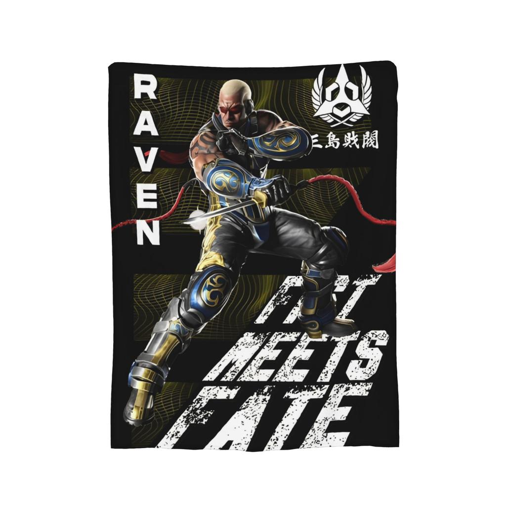 Panda Tekken 8 Gaming Blanket Flannel Novelty Breathable Throw Blankets for Bedspread Autumn/Winter,