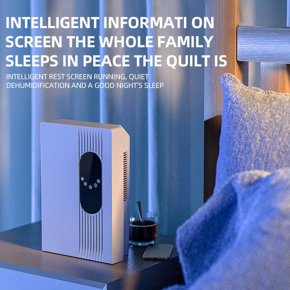 Осушитель и очиститель воздуха 2-в-1 со сливным шлангом, пульт дистанционного управления, сенсорный ЖК-экран, влажность