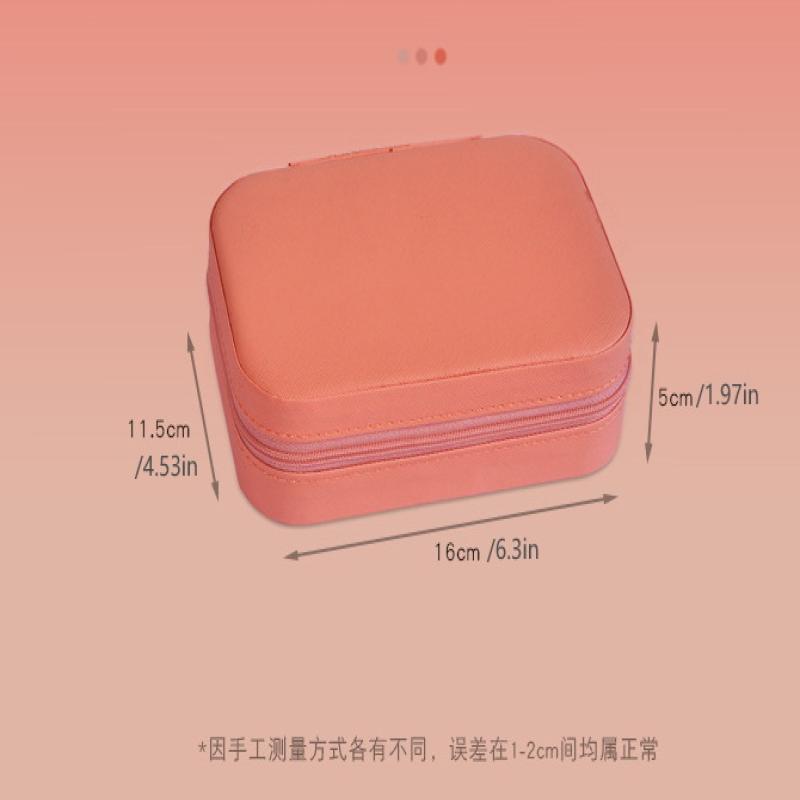 Portable Jewelry Storage Box Travel Organizer Jewelry Case Leather Storage Earrings Necklace Ring Jewelry Organizer Display