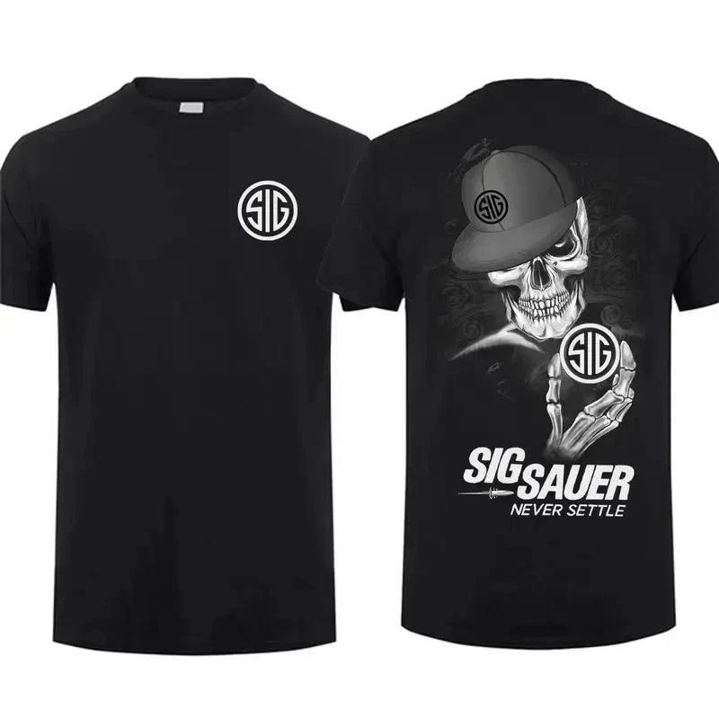 2026 Skull Sig Sauer Never Settle T-and kids tshirt, Gift For Sig Sauer Fan, Unisex Short