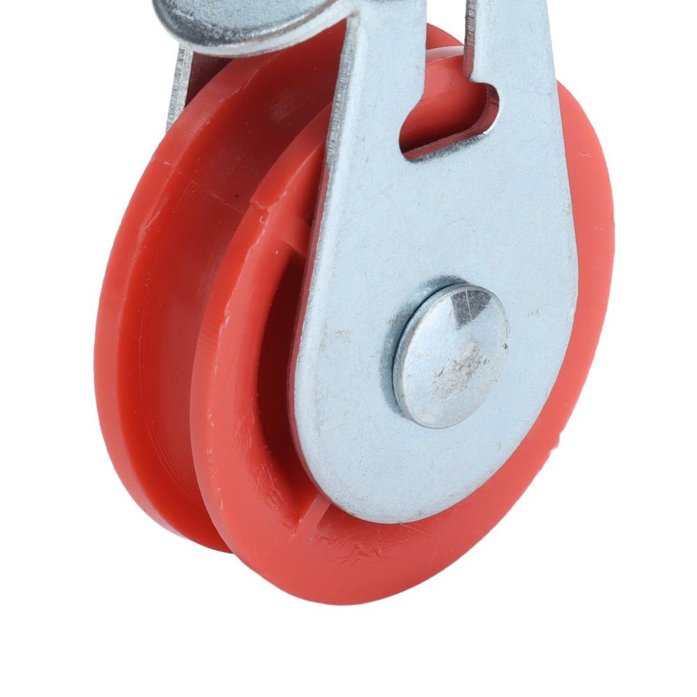 10 шт. Одноручьевая фиксированная pulley Красное пластиковое колесо Автоматическая pulley для линии подачи воды Курятник