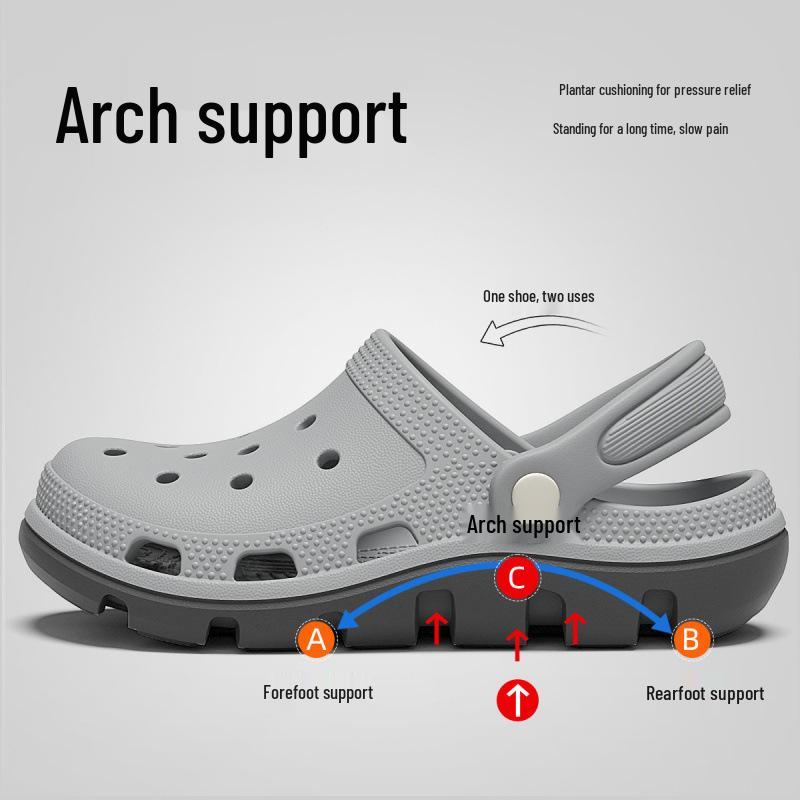 Мужские медицинские тапочки с нескользящей подошвой и поддержкой свода стопы, размеры 36-44, удобные для улицы и операционных.