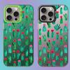 Чехол для iPhone с узором кактусов для iPhone 15, 14, 13, 8, 11, с безрамочным дизайном.