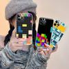 Винтажная игра Т-Тетрис Чехол для телефона IPhone 16 15 Promax IPhone 14 11 12 Высококачественный 13 Pro Силиконовый