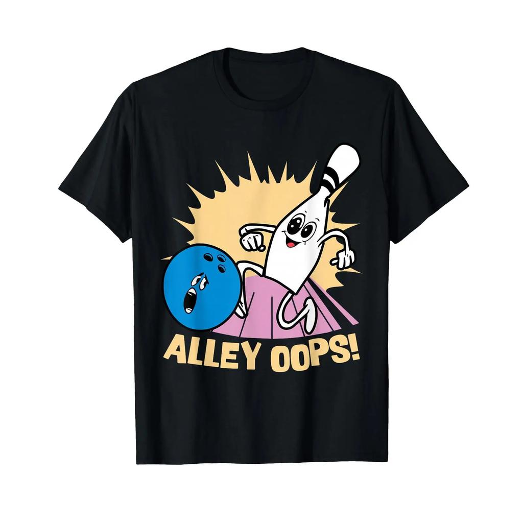 Alley Oops Comic Bowling Mishap T Shirt Vintage Soft Comfortable Slightly Top For Everyday Wear Designer Clothes