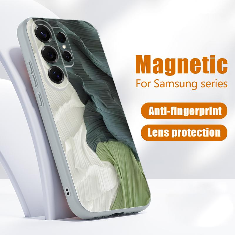 Чехол-полоска радужного цвета для Samsung S26 Ultra S25 FE S24 S24 Plus A57 A37 A17 A56 A36 A16 A55 A35 A15 A54 5G Магнитный Гибридный ТПУ+ПК Матовый Чехол