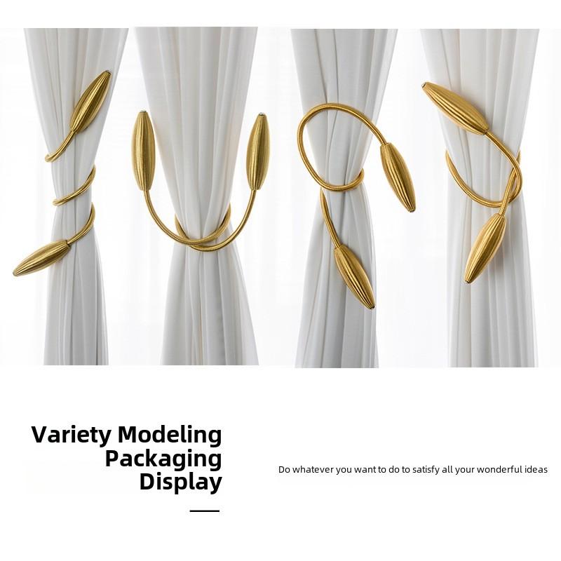 Современные декоративные подхваты для штор без сверления, самодельные поворотные держатели для оконных штор, гибкий домашний декор