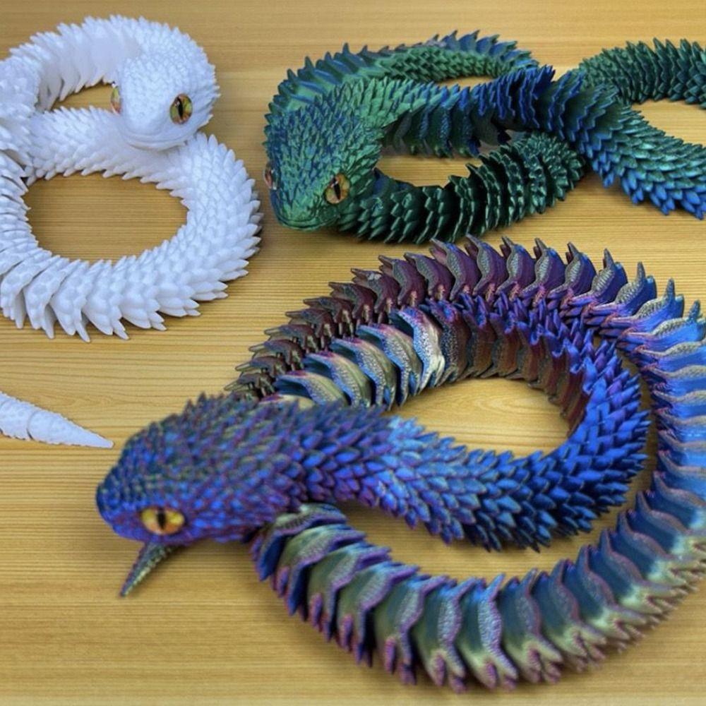 Аквариум 3D печатная змея градиент кристалл змея игрушки для детей мальчиков девочек взрослых
