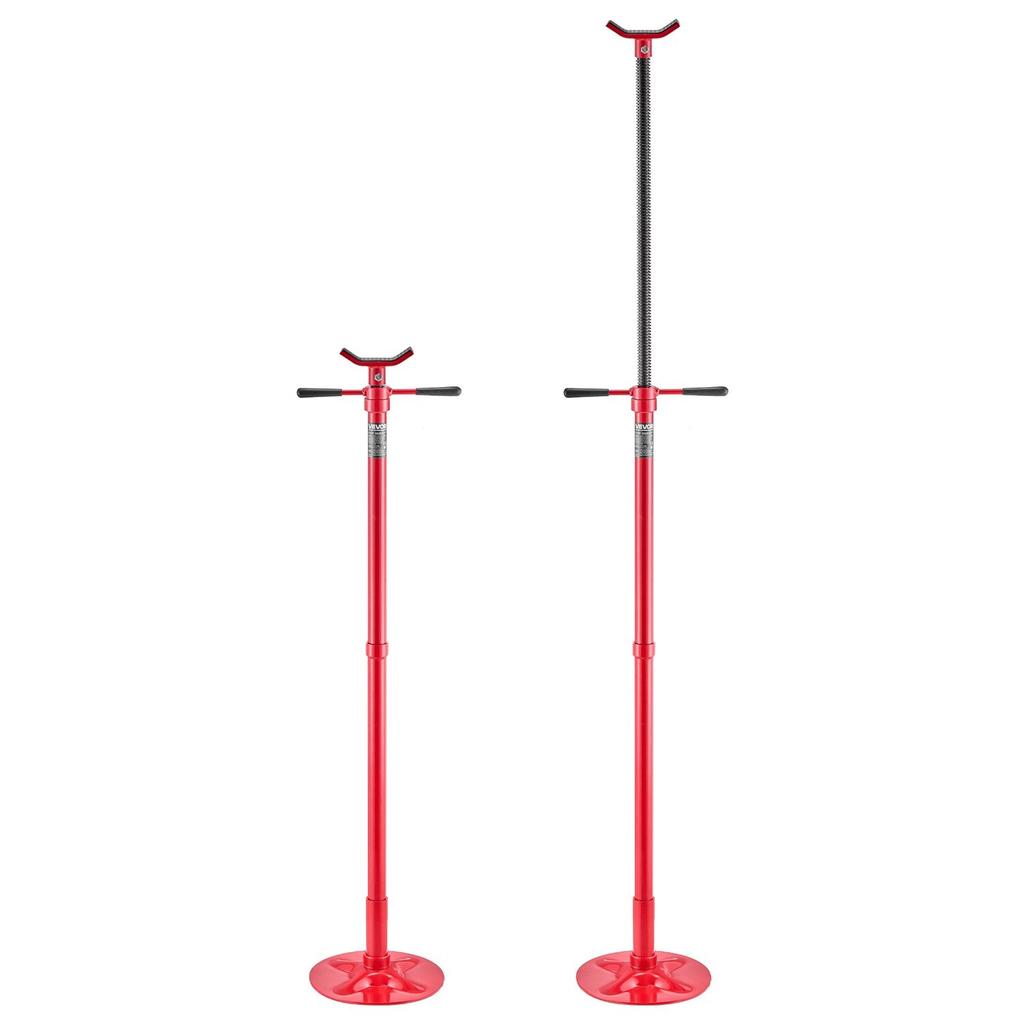 Underhoist Support Stand, 1/2 Ton Capacity Under Hoist Jack Stand, Lifting from 1372 to 2130 mm, Bearing Mounted Spin Handle, Self-Locking Threaded
