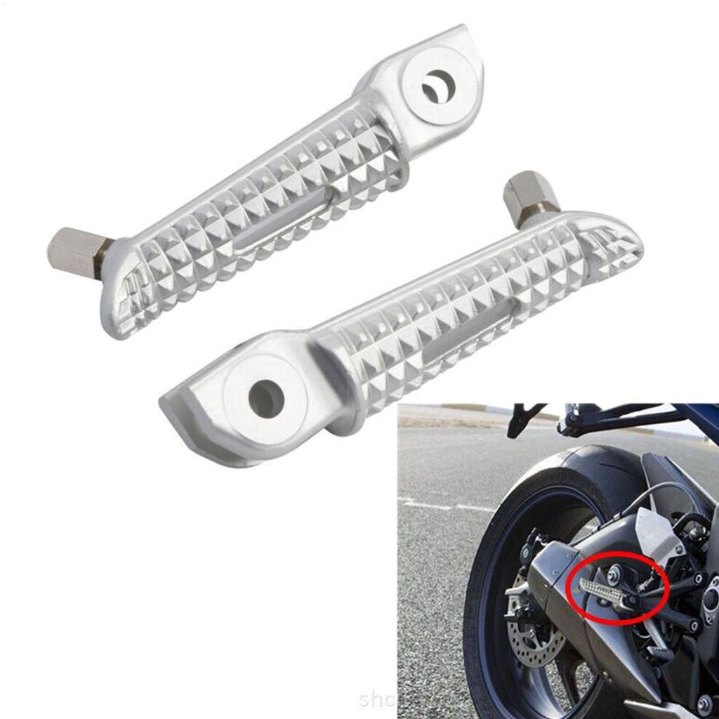 Motorcycle Foot Rest Pedals, Anti-Slip Front Bike Pedals for Street Riding, Durable Footpegs for Highway Mountain Road