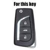 3 Button Silicone Remote Smart Car Key Chain Ring Cover Case Shell Protector For Toyota Auris Corolla Avensis Verso Yaris Aygo