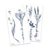 1 Sheets Semi Permanent Realistic Waterproof and Removeable Herb Tattoo Women's Back Tattoos Long Lasting