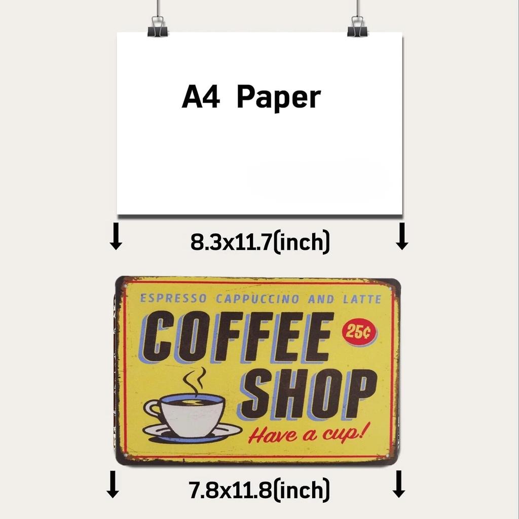 Vintage Metal Tin Signs Wall Decor Plaque Retro CafeArt Posters Kitchen Bar Pub Club Coffee Shop Plate Room Decoration