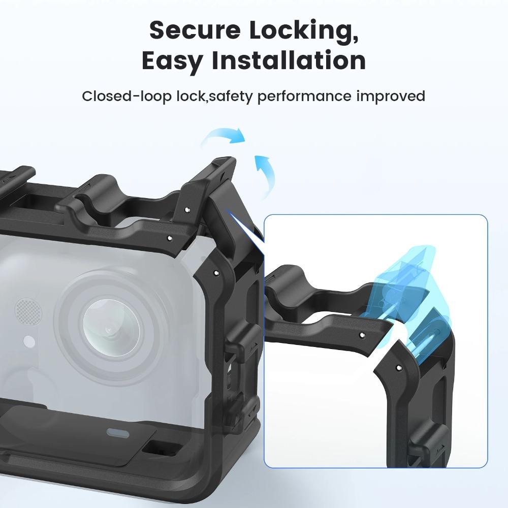 aMagisn Camera Frame Cage for Insta360 GO Ultra , Horizontal & Vertical Protective Plastic Cage Camera Accessory For Go Ultra