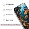 Цветной Стеклянный Стиль Лесные Грибы Узор Закаленное Стекло Чехол для Телефона для Xiaomi 14 Pro+ 15 Ultra 14T 13 12 11T Lite 10 Чехлы