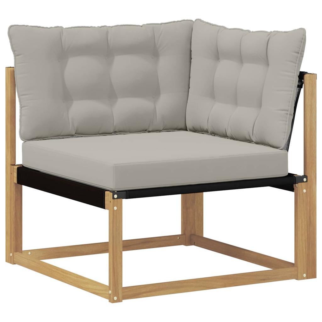 Outdoor Sofa Set 6 pcs White and Light Grey 79 x 79 x 37 cm