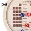 Деревянный поднос для игральных костей Farkle с 6 кубиками для взрослых, семейных вечеринок, обучающих многопользовательских интерактивных классических игральных костей
