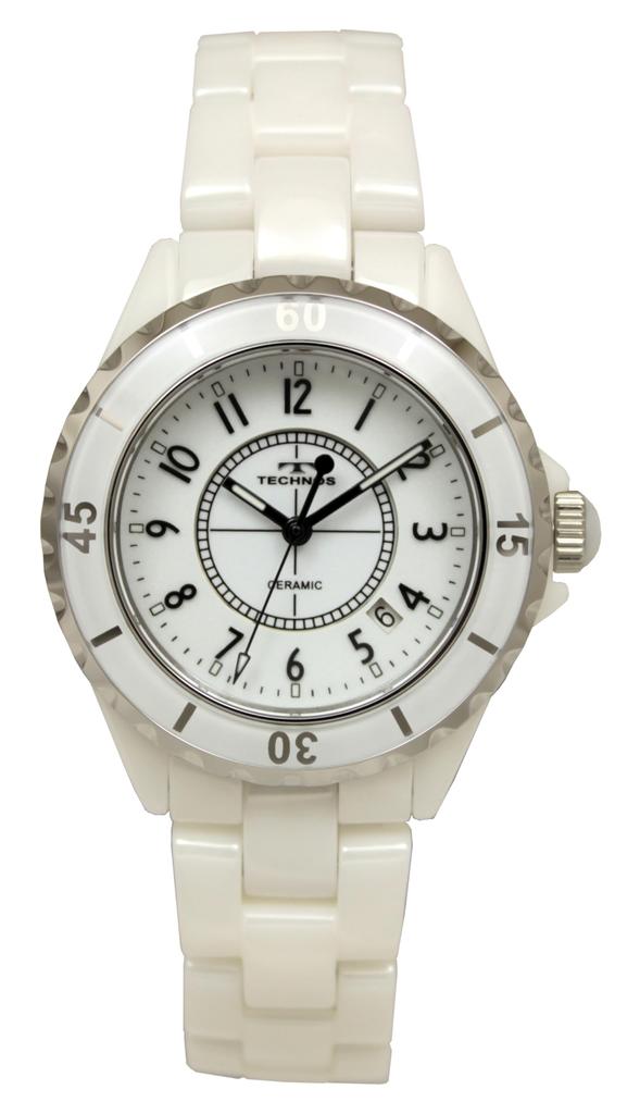 Ceramic Date T9C06TW White Watch [Technos] Men's