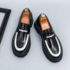 Модные Новые Мужские Туфли из Лакированной Кожи Смешанных Цветов, Увеличивающие Рост, Дизайнерские Пенни-лоферы, Формальная Свадебная Обувь для Выпускного Вечера