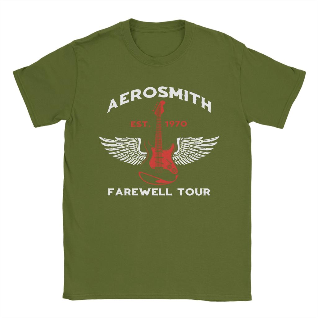 Aerosmith Tour TShirt Men  Fun 100 Cotton Tee Shirt Round Collar Short Sleeve T Shirt Birthday Gift Clothing