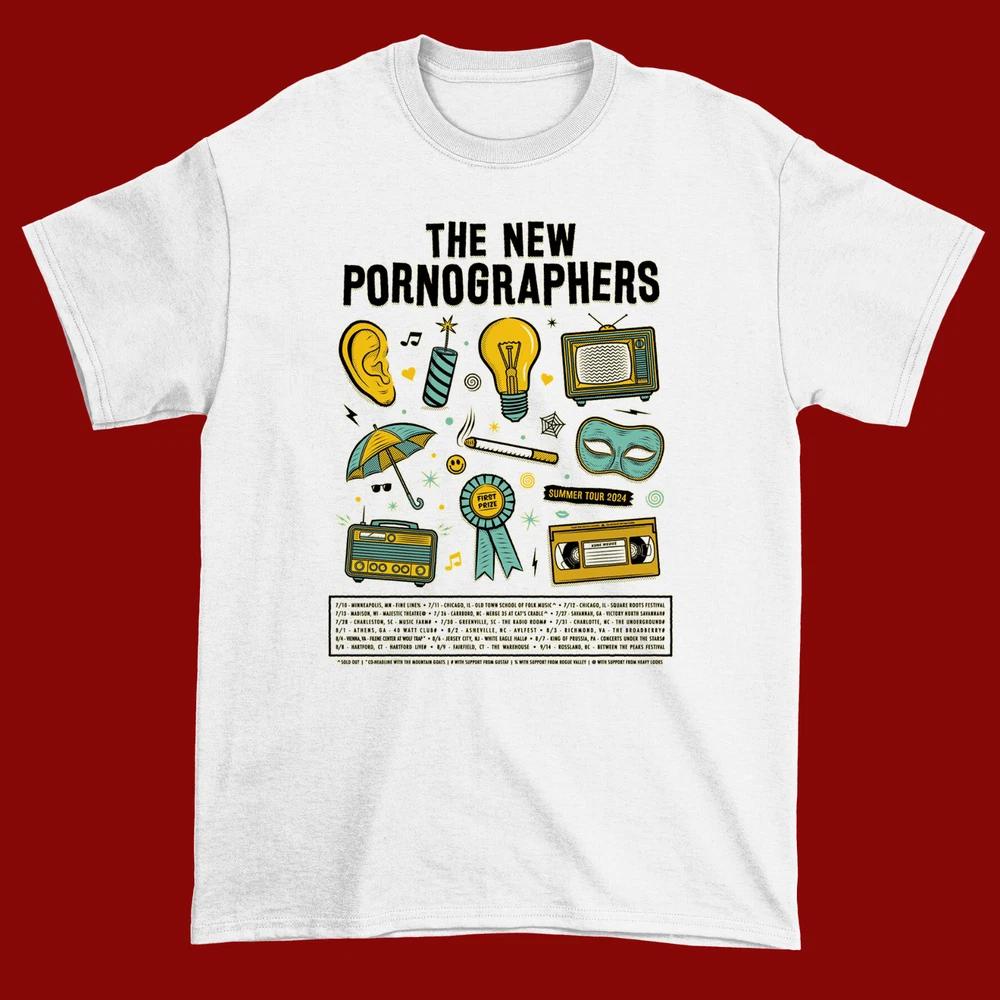 The New Pornographers White Cotton Shirt Full Size S5xl Unisex Cs461