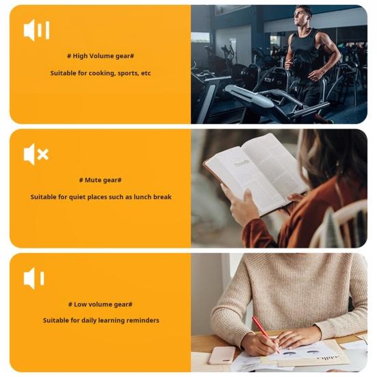 Цифровой таймер, большой, простой в настройке, светодиодный дисплей, универсальный магнитный таймер для чтения для задач, работы, учебы, кухни, приготовления пищи