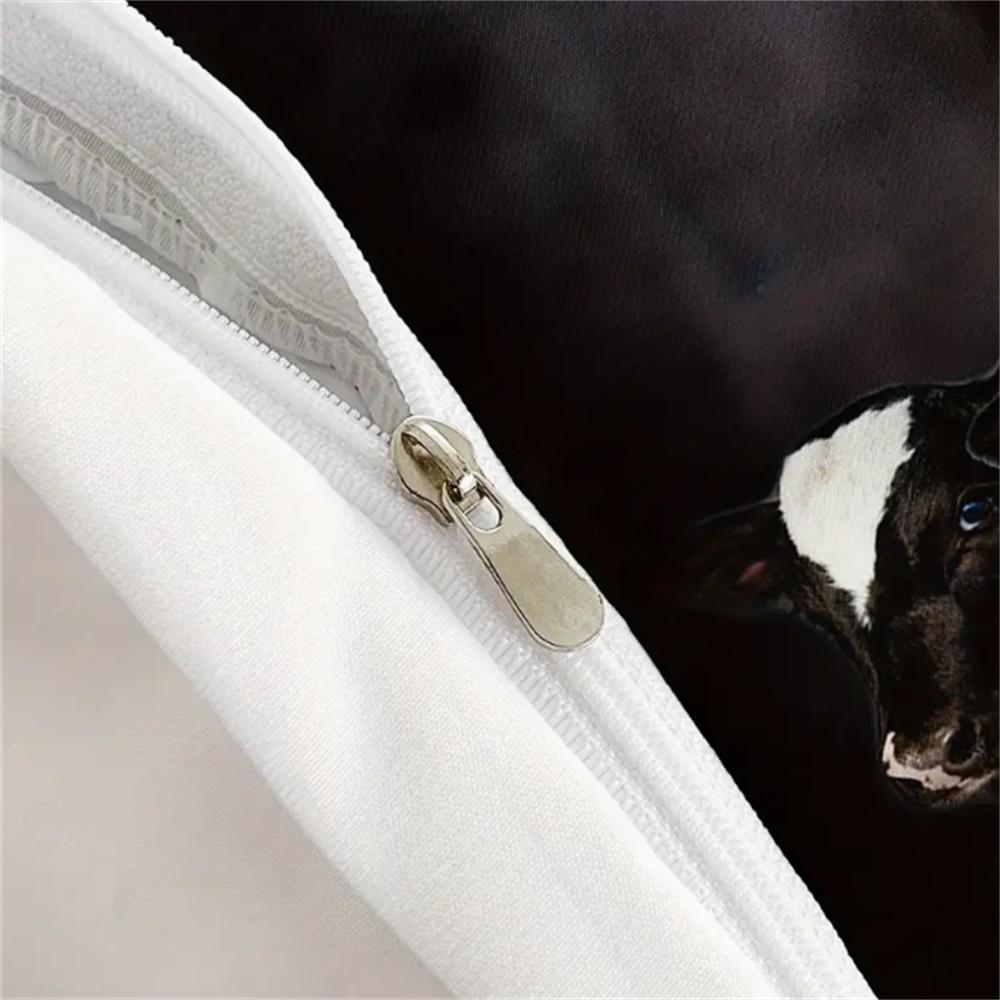 Комплект из 3 пододеяльников из коровьего молока, пододеяльник из коровьего молока для фермерского дома, черно-белое постельное белье в стиле вестерн, для спальни, гостевой комнаты