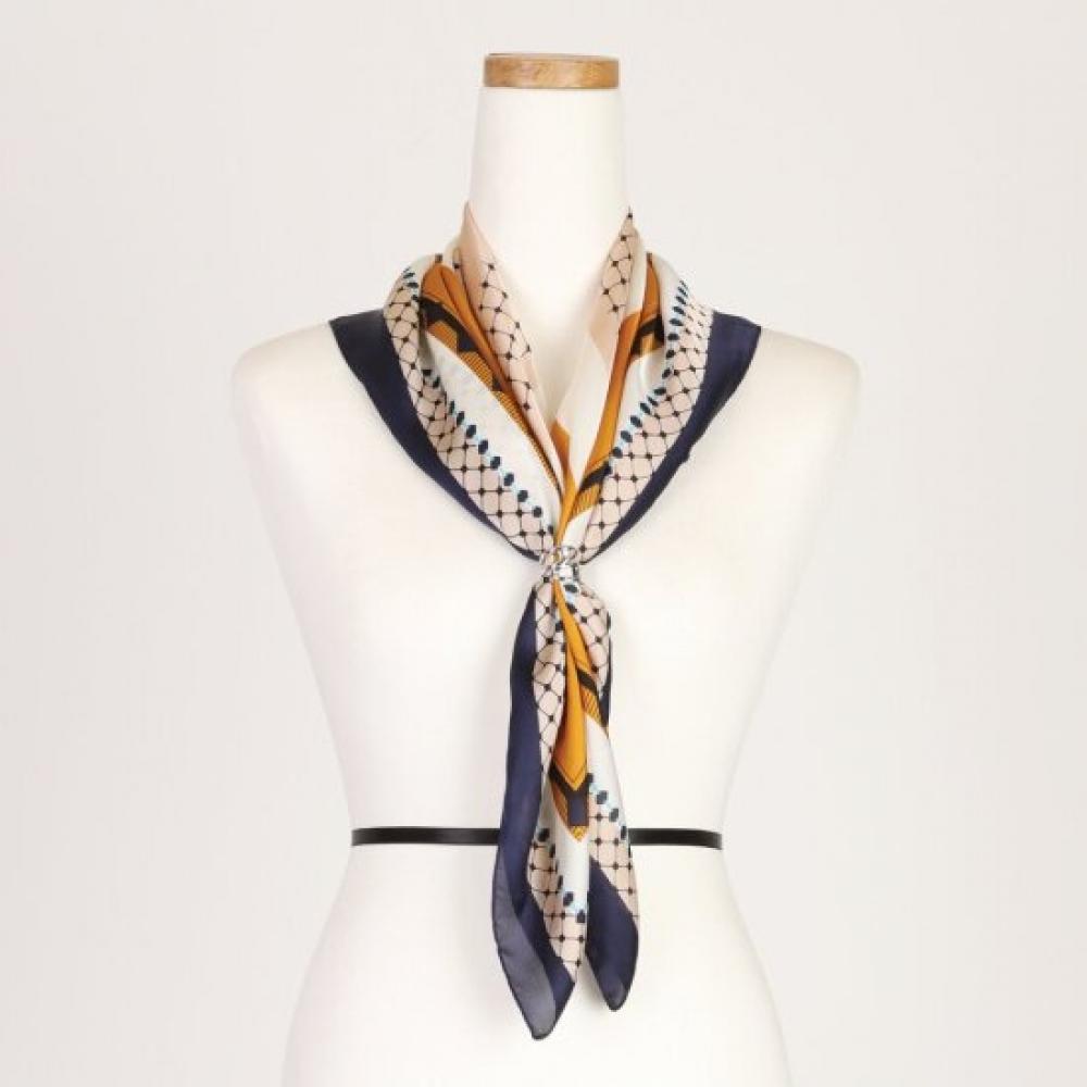 Shop Women Silk Feeling Scarf Navy Lmd Wsc 0378