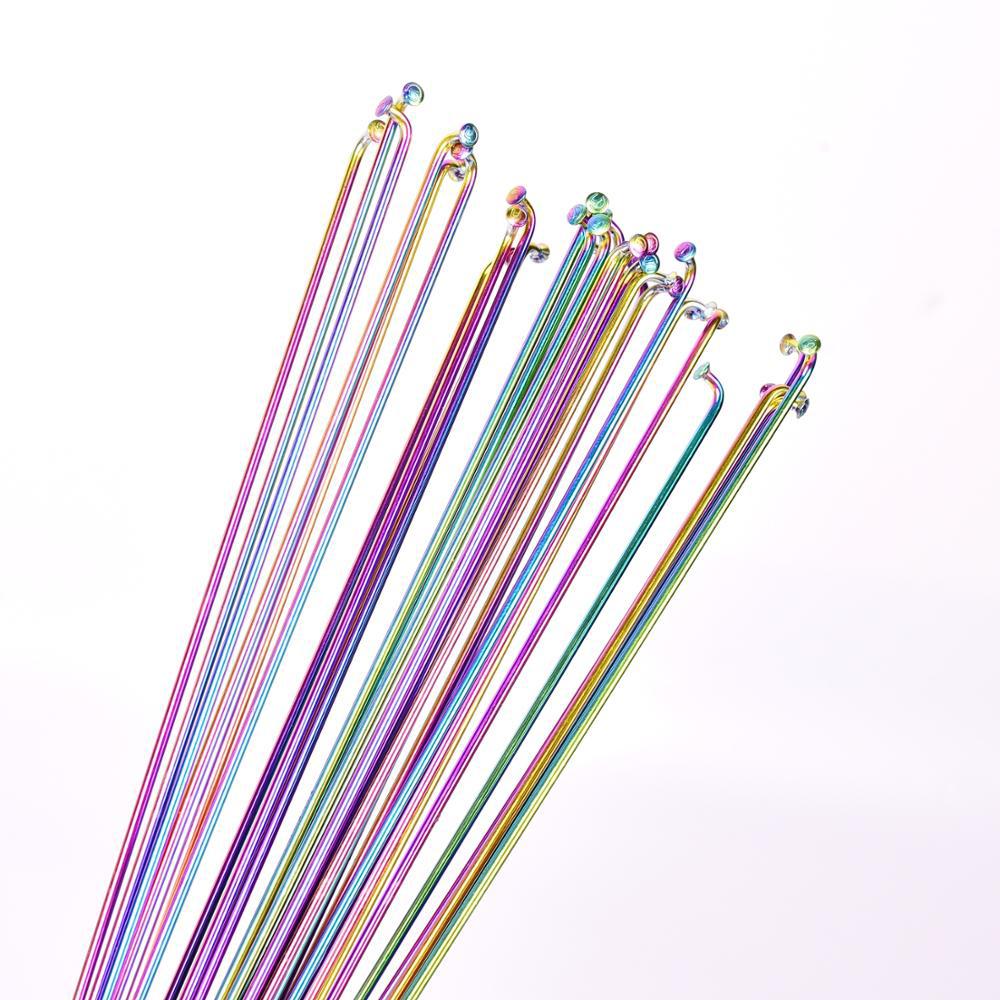 Nipples 304 Stainless Steel Rainbow Cycle Spokes Bicycle Spoke Stainless Steel Spokes Vacuum Pating