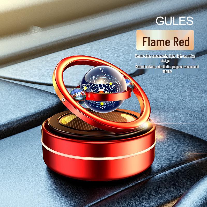 Солнечный автомобильный ароматизатор: Двухкольцевой вращающийся дезодоратор для духов для украшения интерьера