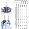 6pcs Hangers Space Saving, Metal Chain Clothes Hanger Organizer with 7 Slots