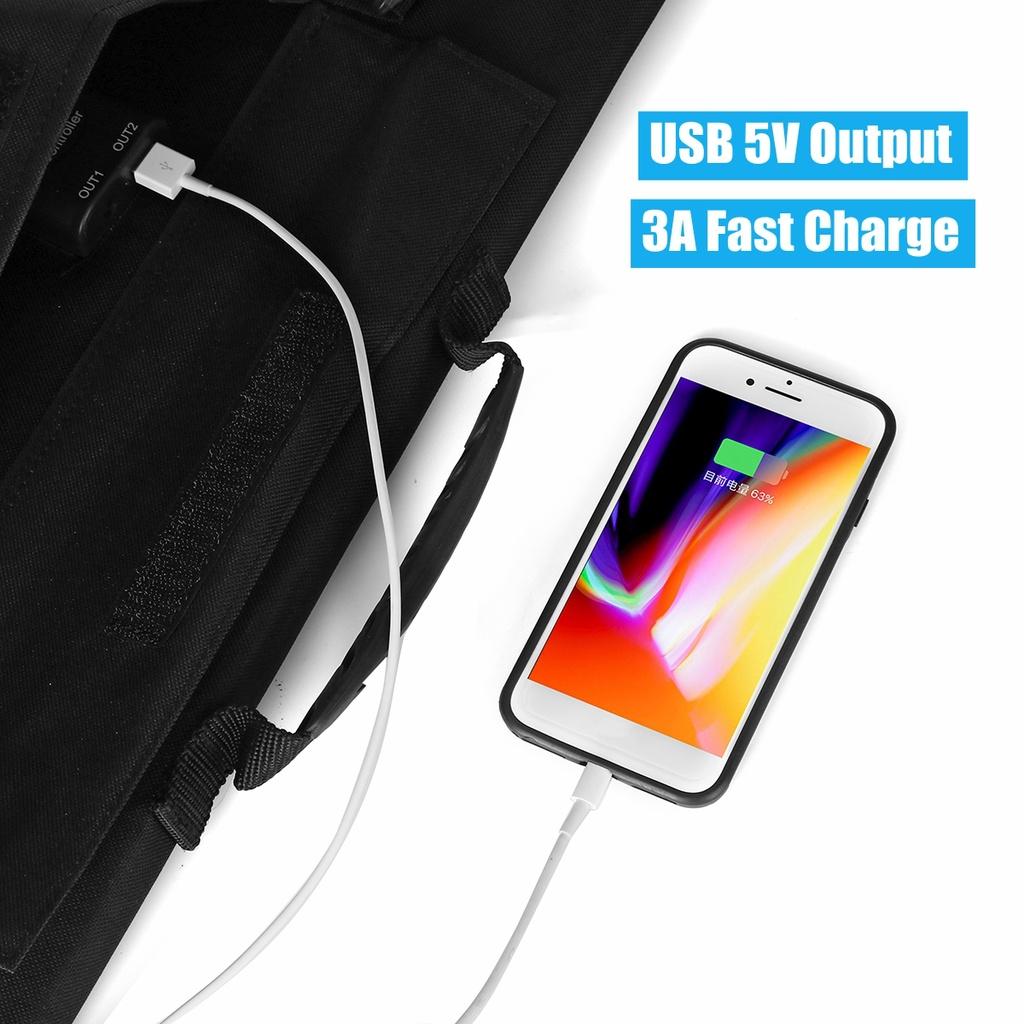 18 В 400 Вт солнечная панель, кабель постоянного тока, USB-порт, уличное портативное зарядное устройство для телефона, автомобиля, яхты, фонарей на колесах, зарядка с контроллером