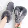 Fashion Rabbit Ear Ankle Boots Women Winter Shoes Suede Woman Snow Boots Cute Women's Furry Botas De Mujer Warm Plush Cotton Shoes